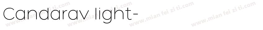 Candarav light字体转换